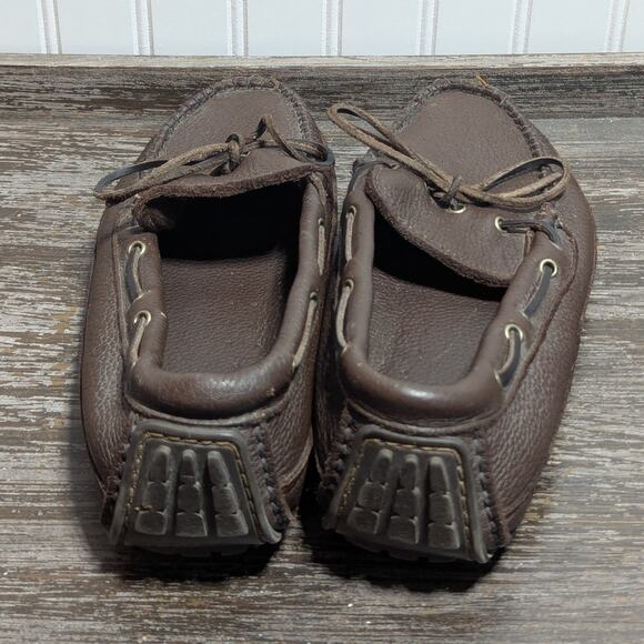 Minnetonka Men\'s Brown Leather Comfort Slip On Driving Moccasin Size 10.5